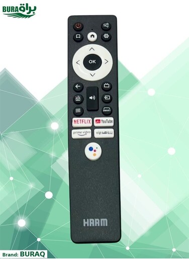 جهاز التحكم عن بعد للتلفزيون الذكي HAAM - جهاز تحكم عن بعد بديل لتلفزيونات HAAM الذكية LCD LED مع Netflix، YouTube، Prime Video وVIP مفاتيح قصيرة ذكية