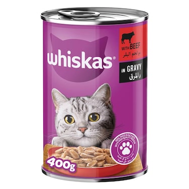 Whiskas Beef in Gravy Can Cat Food, 400g