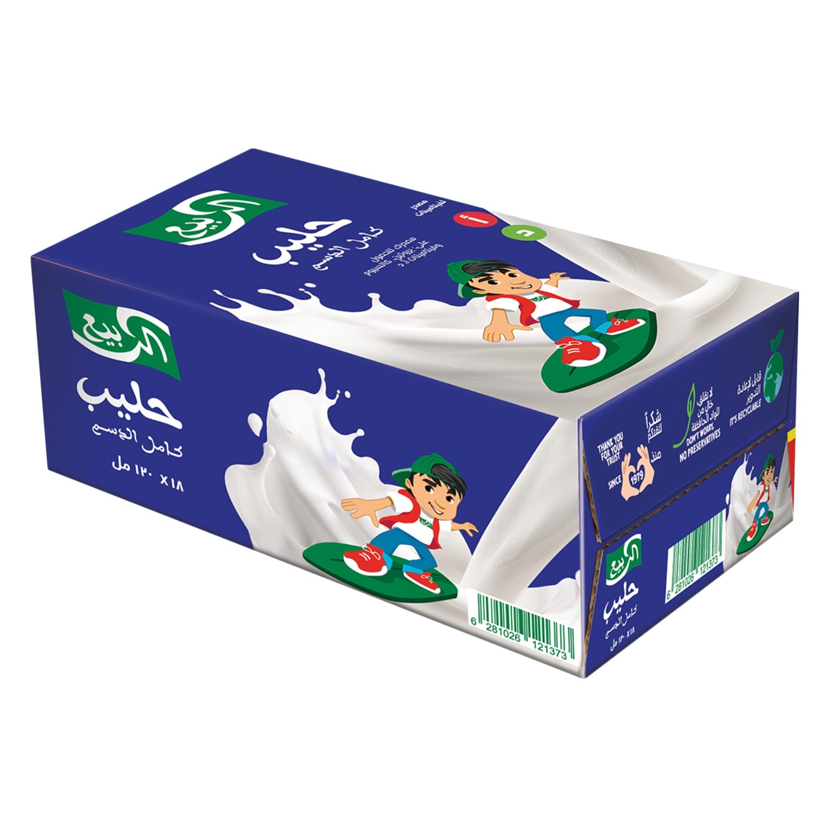 الربيع زين حليب كامل 125 مل × 18