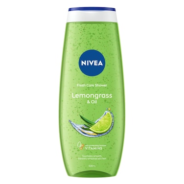 NIVEA Shower Gel Body Wash, Lemongrass &amp; Oil Caring Oil Pearls Lemongrass Scent, 500ml