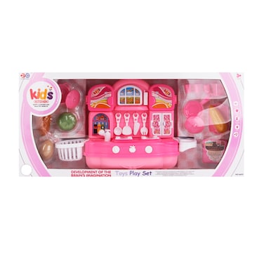 تويسي مجموعة ألعاب مطبخ للأطفال مع ضوء وموسيقى، لعبة طبخ تظاهرية ممتعة للبنات، مجموعة موقد وأواني تفاعلية، لعبة مطبخ واقعية، هدية تعليمية للأطفال
