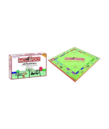 TOYSEA Arabic and English Monopoly Board Game, Classic Property Trading Game for Kids and Family, Fun Learning Game with Money, Cards &amp; Tokens