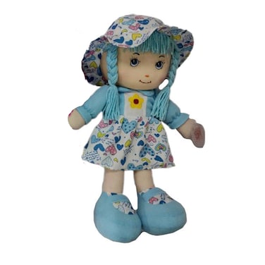 Soft Rag Doll Set, 20-Inch Plush Cloth Dolls with Flower Dress and Sun Hat, 3 Colors Mix for Kids' Cuddling (OPP Bag)