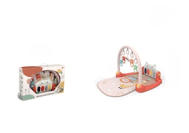 TOYSEA Baby Play Mat and Kick and Play Piano Gym, 5-in-1 Infant Activity Center with Music, Lights, and Hanging Rattles