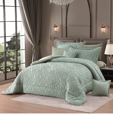 Comforter Set- Bed in a Bag 8 Pieces set All Season Bedding Sets with Comforter &amp; Luxurious Microfiber Fabric comforter set