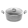 Royalford Casserole With Lid Grey/Clear 30centimeter