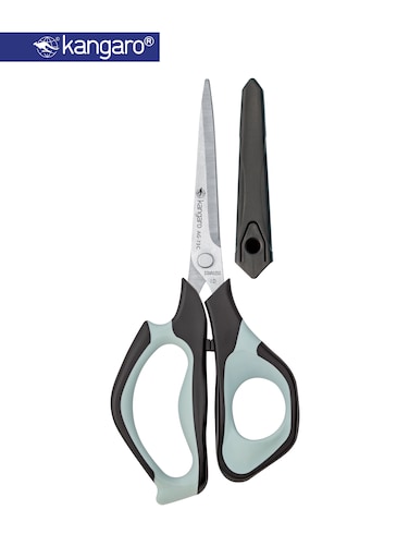 Stainless Steel Scissors 7.25 Inch with Safety Cap Soft Grip