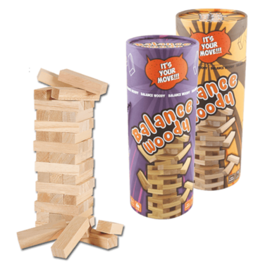 BALANCE WOODY / ROLL BOX (54 PIECES)
