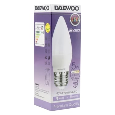 Daewoo DL2705B E27 LED Candle Bulb 5W Warm White