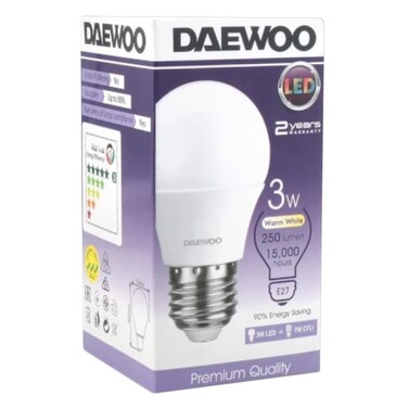 Daewoo DL2703D E27 LED Bulb 3W Warm White
