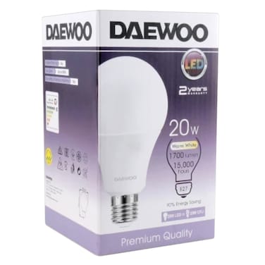 دايو لمبة ال اي دي، 20 وات، E27، ابيض دافئ