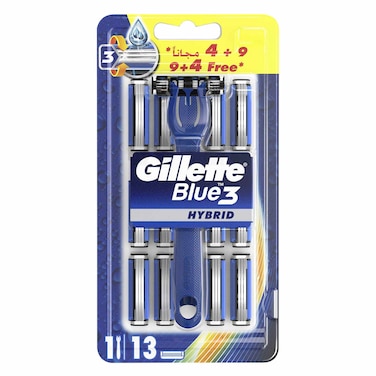 Gillette Blue3 Smart Razor With Blade Refill Blue 13pieces