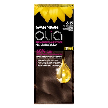 Garnier Olia Ammonia Free Hair Colour 6.15 Frozen Light Brown 178g