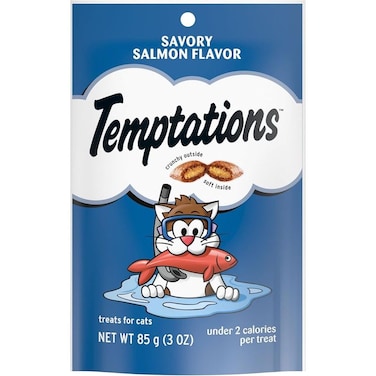 Temptations Savoury Salmon flavor Cat Food 85g