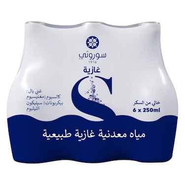 سوروتي مياه معدنية سبارك 250 مل × 6