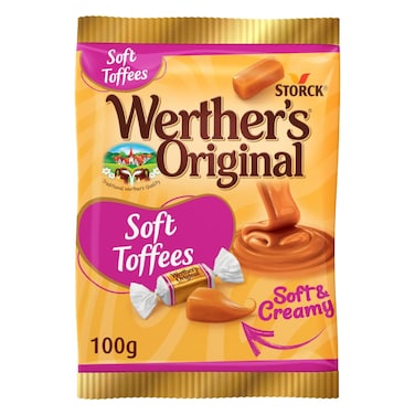Werthers Original Classic Caramel Candies Caramel, Soft Toffees, 100 g, Creamy Traditional Flavor Perfect For Sharing