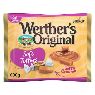 Werthers Original Classic Caramel Candies Caramel, Soft Toffees, 600 g, Creamy Traditional Flavor Perfect For Sharing