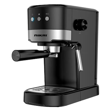 نيكاي ماكينة صنع قهوة الإسبريسو والكابتشينو بسعة 15 بار مع خزان مياه قابل للفصل سعة 1.2 لتر وقوة 1100 وات NEM2990A أسود