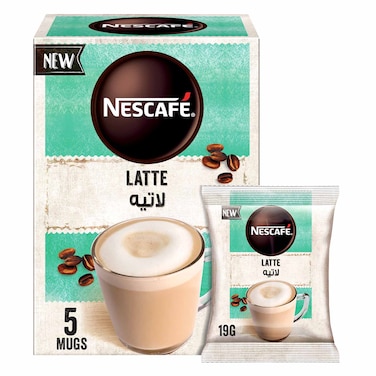 Nescafe Latte Instant Coffee Mix 19g Pack of 5