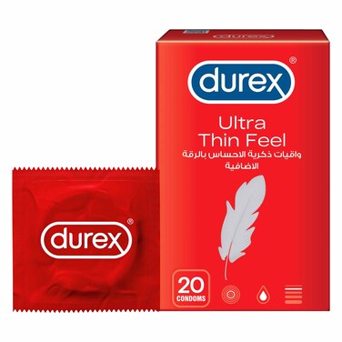 Durex Ultra Thin Feel Lubricated Condoms 20s