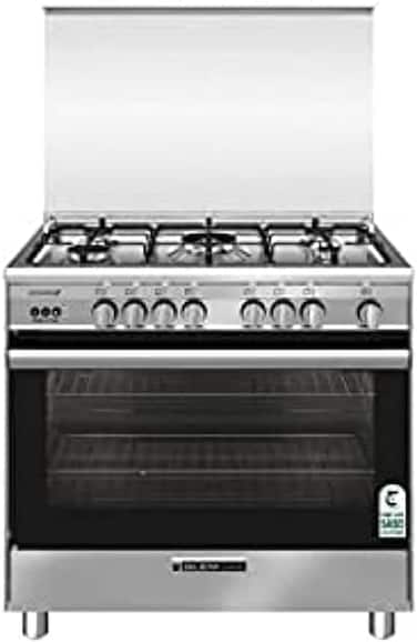 Glem Gas Cooker Silver - 60x90 - Total Safe - Multi Function - Fan - SB967GIFSMF (Installation Not Included)