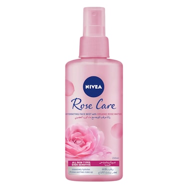 NIVEA Face Mist Hydrating, Rose Care with Organic Rose Water, All Skin Types, 150ml