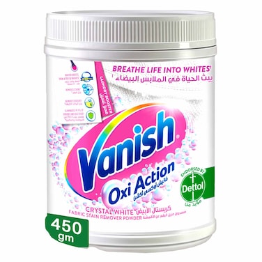 Vanish Oxi Action Fabric Stain Remover Powder 450g - White Clothes