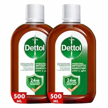Dettol Antiseptic Antibacterial Disinfectant Liquid, 500mlx2