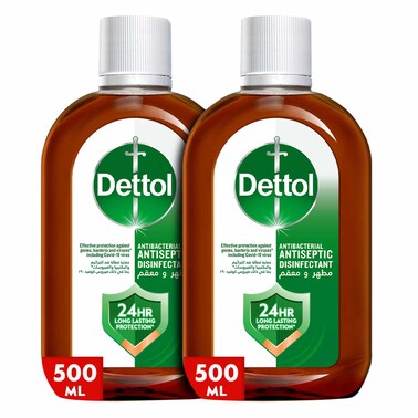 Dettol Antiseptic Antibacterial Disinfectant Liquid, 500mlx2