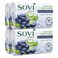 Sovi Naturals Aloe Vera And Blueberry Hydrating Beauty Soap 175g x Pack of 4