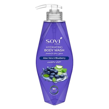 Sovi Naturals Aloe Vera And Blueberry Hydrating Body Wash 400ml