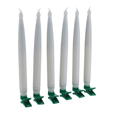 Light Candles, 6 pcs, Long - White
