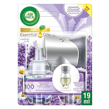 Air Wick Plug-in Scented Oil Fragrance Diffuser with Refill, Lavender Scent, 19ml