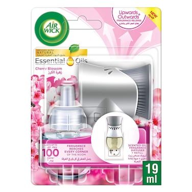 Air Wick Plug-in Scented Oil Fragrance Diffuser with Refill, Cherry Blossom Scent, 19ml