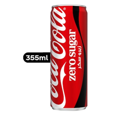 Coca-Cola Zero, 355ml Can, Zero Sugar and Zero Calories​