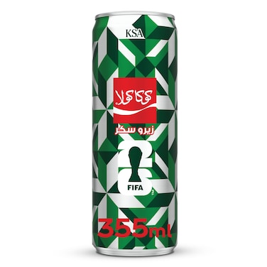 كوكاكولا زيرو، علبة 355 مل، زيرو سكر، زيرو كالوري
