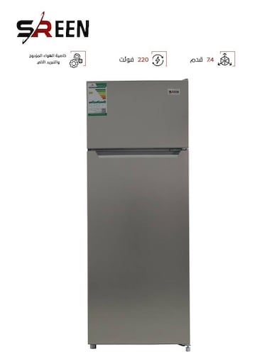 Double Door Refrigerator 7.4 Feet SRTM274DF Silver  (Installation Not Included)