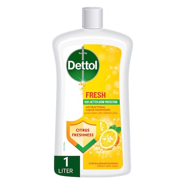 Dettol Fresh Liquid Handwash Refill, Citrus &amp; Orange Blossom Scent, 1 L