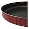 Bister Stripy Round Baking Nonstick Oven Tray 38cm Black Pink