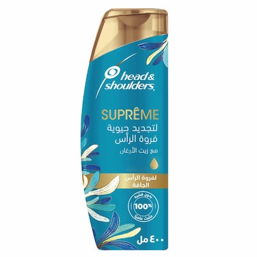 Head &amp; Shoulders Supreme Anti-Dandruff Shampoo with Argan Oil for Dry Scalp Rejuvenation 400ml