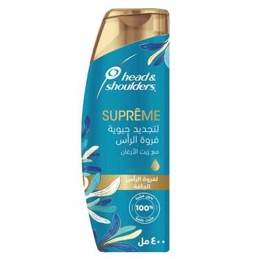 Head &amp; Shoulders Supreme Anti-Dandruff Shampoo with Argan Oil and Aloe Vera for Sensitive Scalp Soothing 400ml