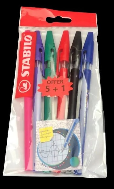 ستابيلو لاينر 808 F قلم حبر جاف 5 1 قطعة مجانية