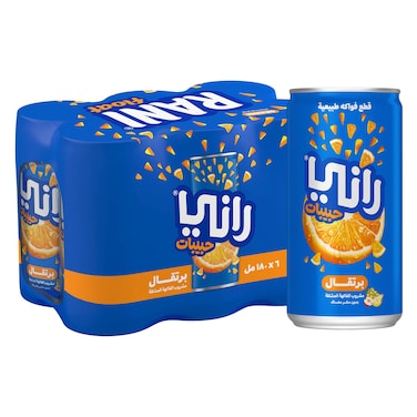  راني حبيبات برتقال بدون سكر مضاف 180 مل × 6