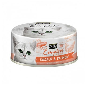 Kit Cat Complete Cuisine Chicken And Salmon In Broth Canned Cat Food - 70 g