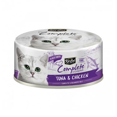 Kit Cat Complete Cuisine Tuna and Chicken In Broth Canned Cat Food - 70 g