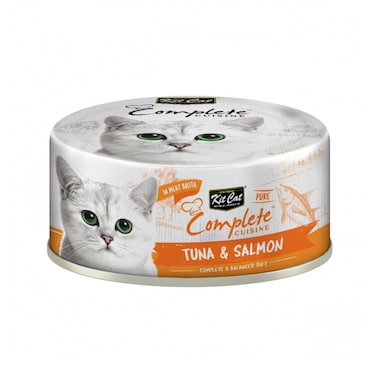 Kit Cat Complete Cuisine Tuna And Salmon In Broth Canned Cat Food - 70 g