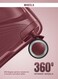 Luggage Sets 3 Piece With Trolley Set With Lightweight Polypropylene Shell 8 Spinner Wheels For Travel Burgundy