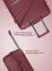 Luggage Sets 3 Piece With Trolley Set With Lightweight Polypropylene Shell 8 Spinner Wheels For Travel Burgundy