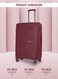 Luggage Sets 3 Piece With Trolley Set With Lightweight Polypropylene Shell 8 Spinner Wheels For Travel Burgundy