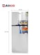 Refrigerator 11.4 Feet - Steam - Steel - 355 L NC355NF Silver  (Installation Not Included)